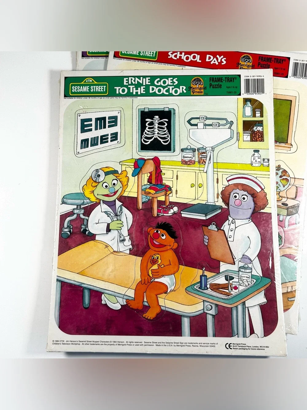 Merrigold Press Sesame Street Frame Tray Puzzle Lot from 1984